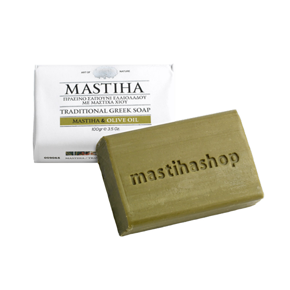 Mastihashop Πράσινο Σαπούνι Ελαιόλαδου με Μαστίχα Χίου 100g