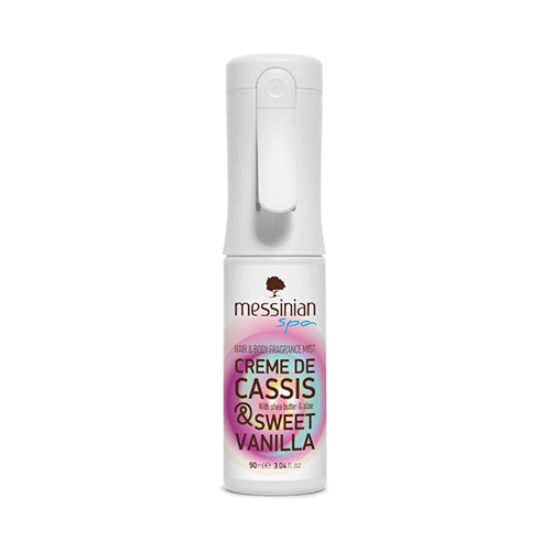 Messinian Spa Creme De Cassis & Sweet Vanilla Hair & Body Fragrance Mist 90ml