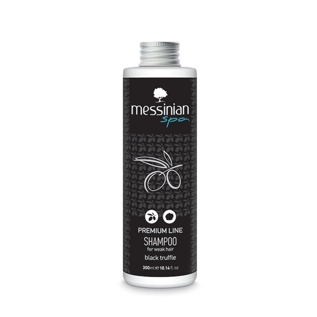 Messinian Spa Premium Line Σαμπουάν Για Αδύναμα Μαλλιά Μαύρη Τρούφα 300ml