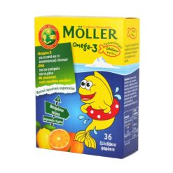 Moller’s Omega 3 για Παιδιά 36 ζελεδάκια Πορτοκάλι Λεμόνι