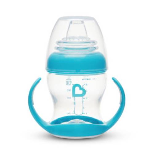 Munchkin Gentle Cup Εκπαιδευτικό Μπιμπερό Σιλικόνης με Λαβές 4m+ 118ml – Clear Blue