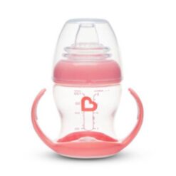 Munchkin Gentle Cup Εκπαιδευτικό Μπιμπερό Σιλικόνης με Λαβές 4m+ 118ml – Clear Pink