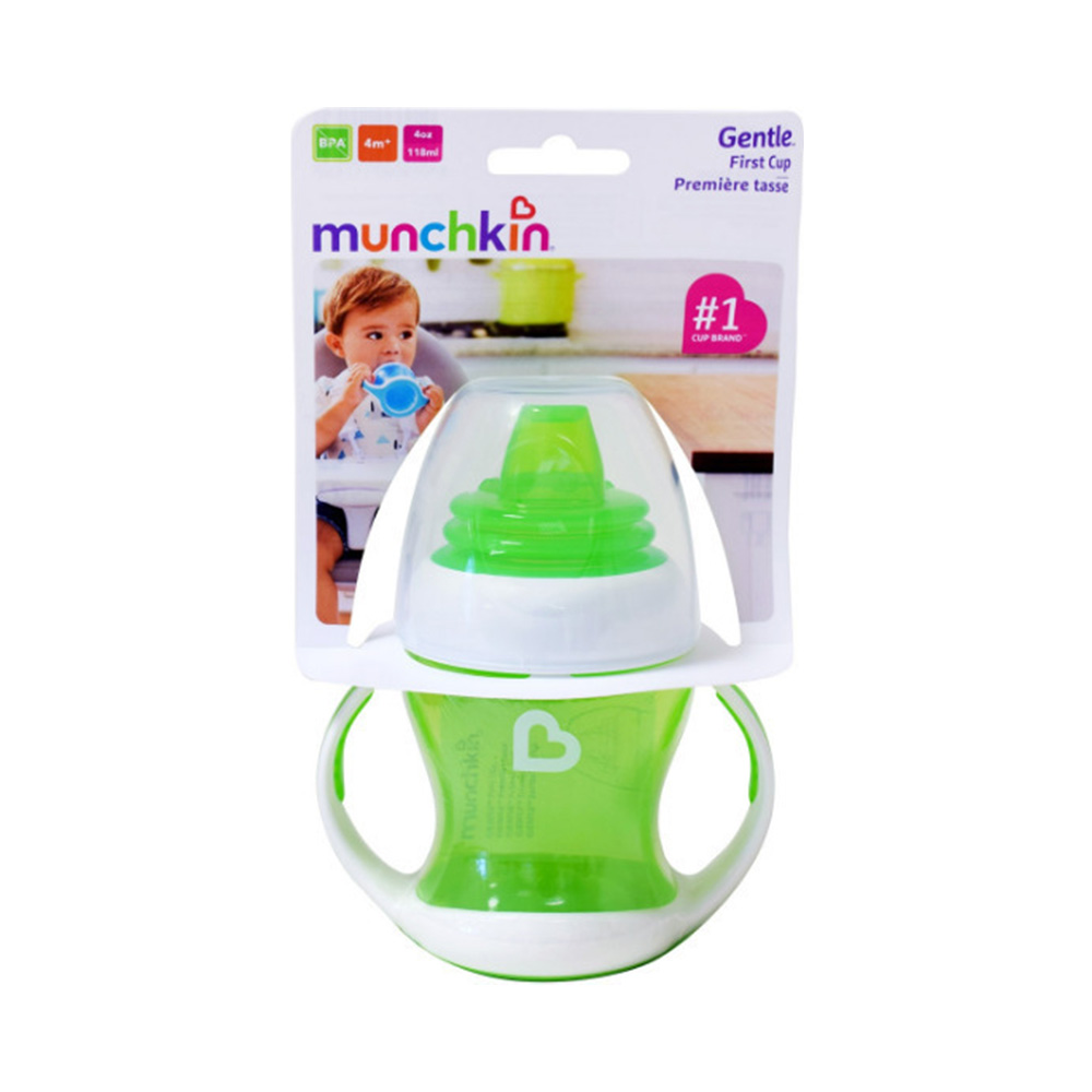 Munchkin Gentle First Cup 4m+ Εκπαιδευτικό Κύπελλο με Λαβές 118ml – Πράσινο
