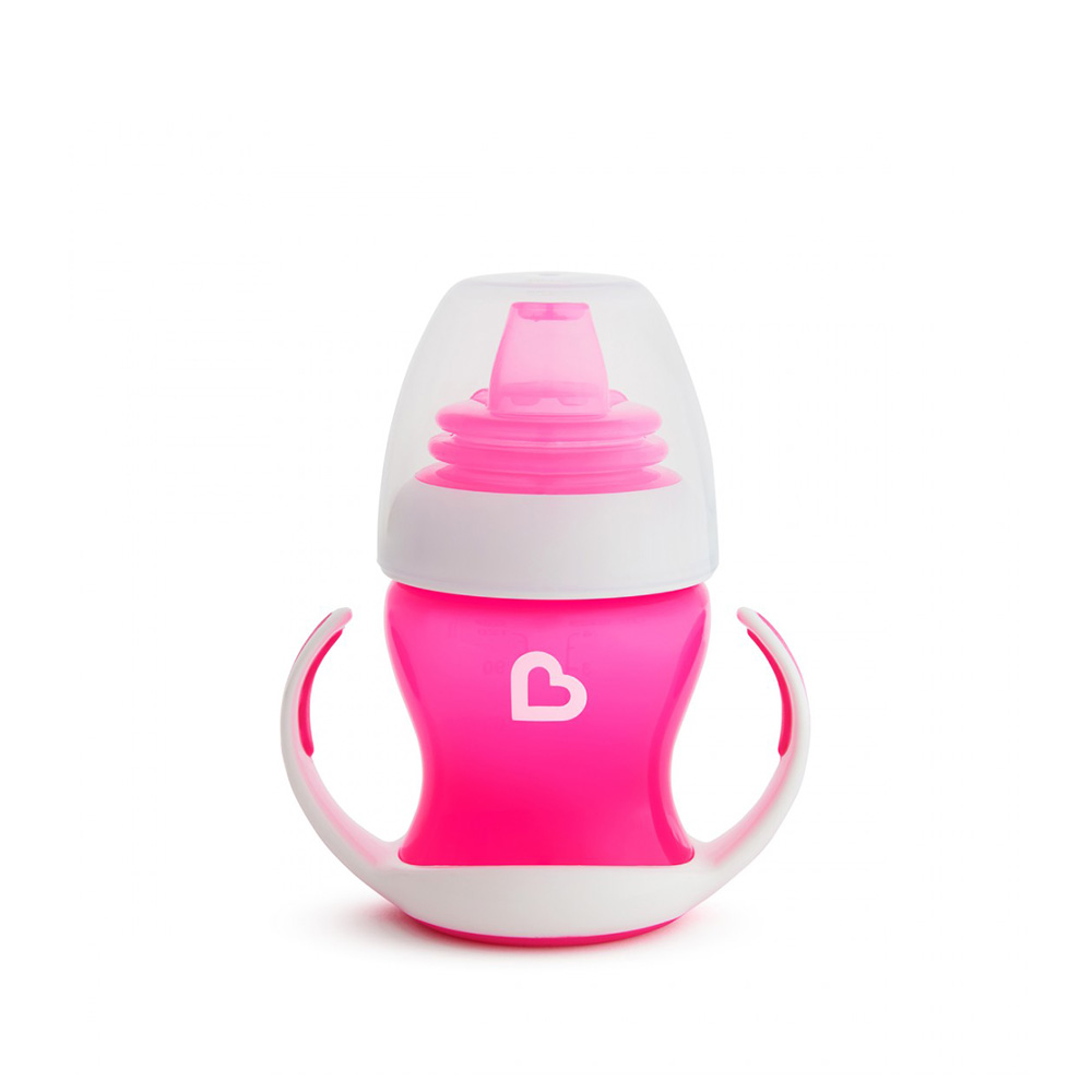 Munchkin Gentle First Cup 4m+ Εκπαιδευτικό Κύπελλο με Λαβές 118ml – Ροζ