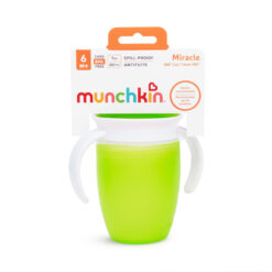 Munchkin Miracle 360° Cup Κύπελλο Εκπαιδευτικό με Λαβές (6m+) 207ml – Πράσινο