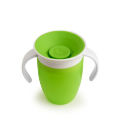 Munchkin Miracle 360° Cup Κύπελλο Εκπαιδευτικό με Λαβές (6m+) 207ml – Πράσινο