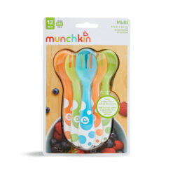 Munchkin Multi Coloured Forks & Spoons Πολύχρωμα Κουταλάκια και Πιρουνάκια (12m+) 6τμχ