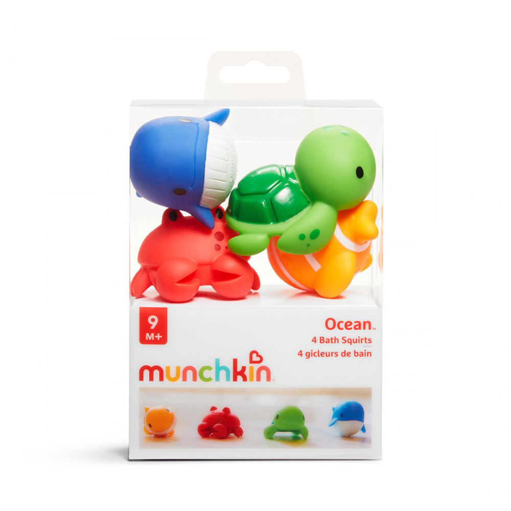 Munchkin Ocean Bath Squirts Μπουγελόφατσες Ζώα της Θάλασσας 4τμχ