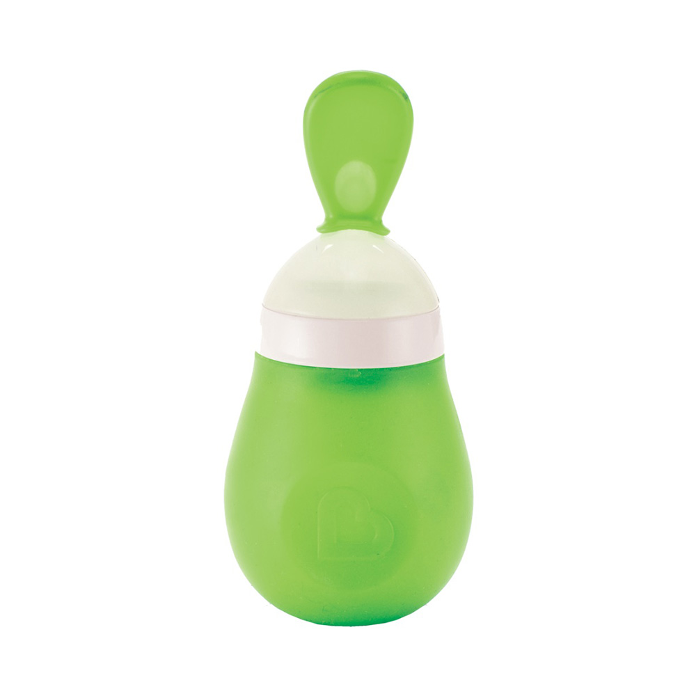 Munchkin Squeeze Spoon Κουτάλι που Δεν Λερώνει & Χωράει 148ml Τροφής 1τμχ – Πράσινο