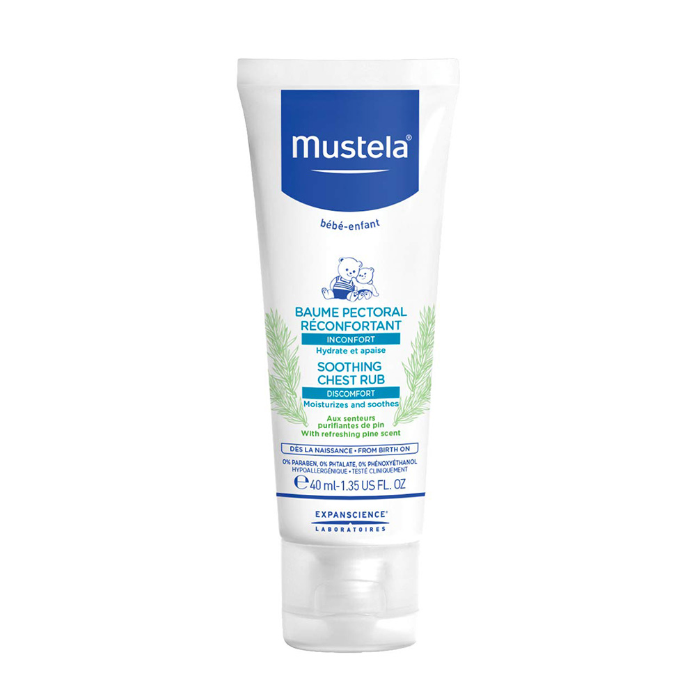 Mustela Soothing Chest Rub Κρέμα Εντριβής Στήθους 40ml