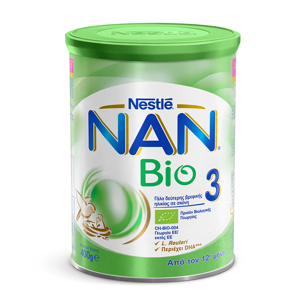 Nestle Nan Bio 3 Βιολογικό Γάλα 2ης Βρεφικής Ηλικίας από το 12ο μήνα 400g