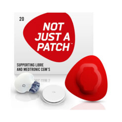 Not Just a Patch Original Αδιάβροχο Αυτοκόλλητο για Αισθητήρα Freestyle Libre 2 Plus, Medtronic Guardian, Sibionics GS1 & Medtrum TouchCare Nano 20τμχ – Κόκκινο