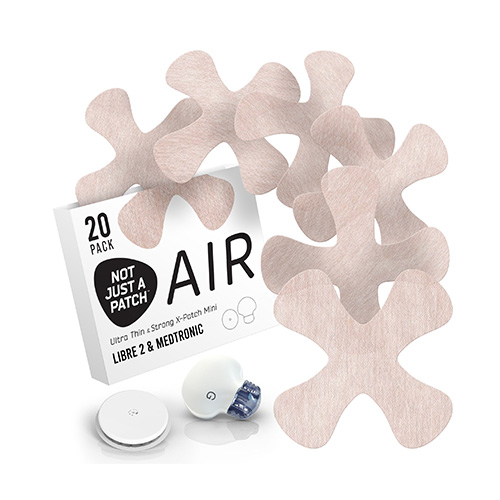 Not Just a Patch X-Mini Air Αδιάβροχο Αυτοκόλλητο για Αισθητήρα Freestyle Libre 2 Plus, Dexcom G7, Medtronic Guardian, Sibionics, Syai Tag & Medtrum TouchCare Nano – Μπεζ Ανοιχτό
