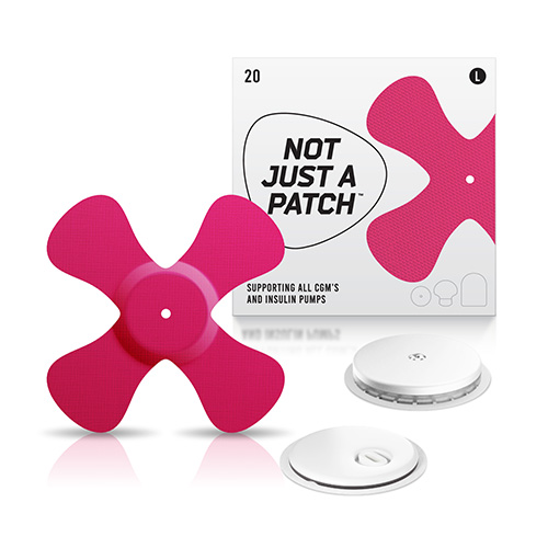 Not Just a Patch X-Patches Αδιάβροχα Αυτοκόλλητα για Όλους τους Αισθητήρες CGM και Αντλίες Ινσουλίνης 20τμχ – Ροζ