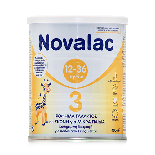 Novalac 3 Ρόφημα Γάλακτος σε Σκόνη για Παιδιά μετά τον 1 χρόνο 400g