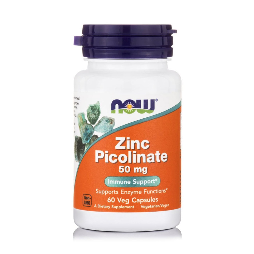 Now Foods Zinc Picolinate Ψευδαργύρος 50mg 60veg caps
