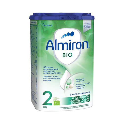 Nutricia Almiron Bio 2 Βιολογικό Γάλα 2ης Βρεφικής Ηλικίας 6-12 Μηνών 800g