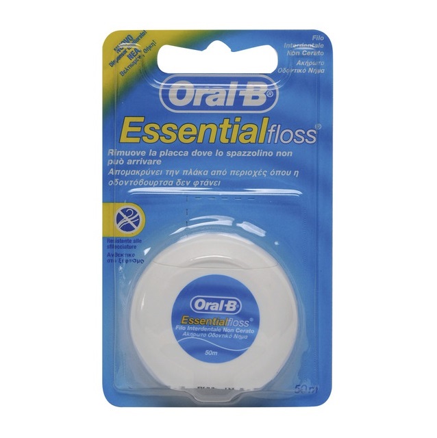 Oral-B Essential Floss Ακήρωτο Οδοντικό Νήμα (50m)
