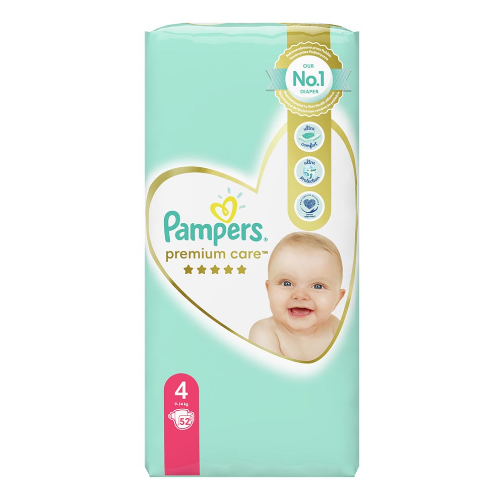 Pampers Premium Care No 4 (9-14kg) 52 τμχ