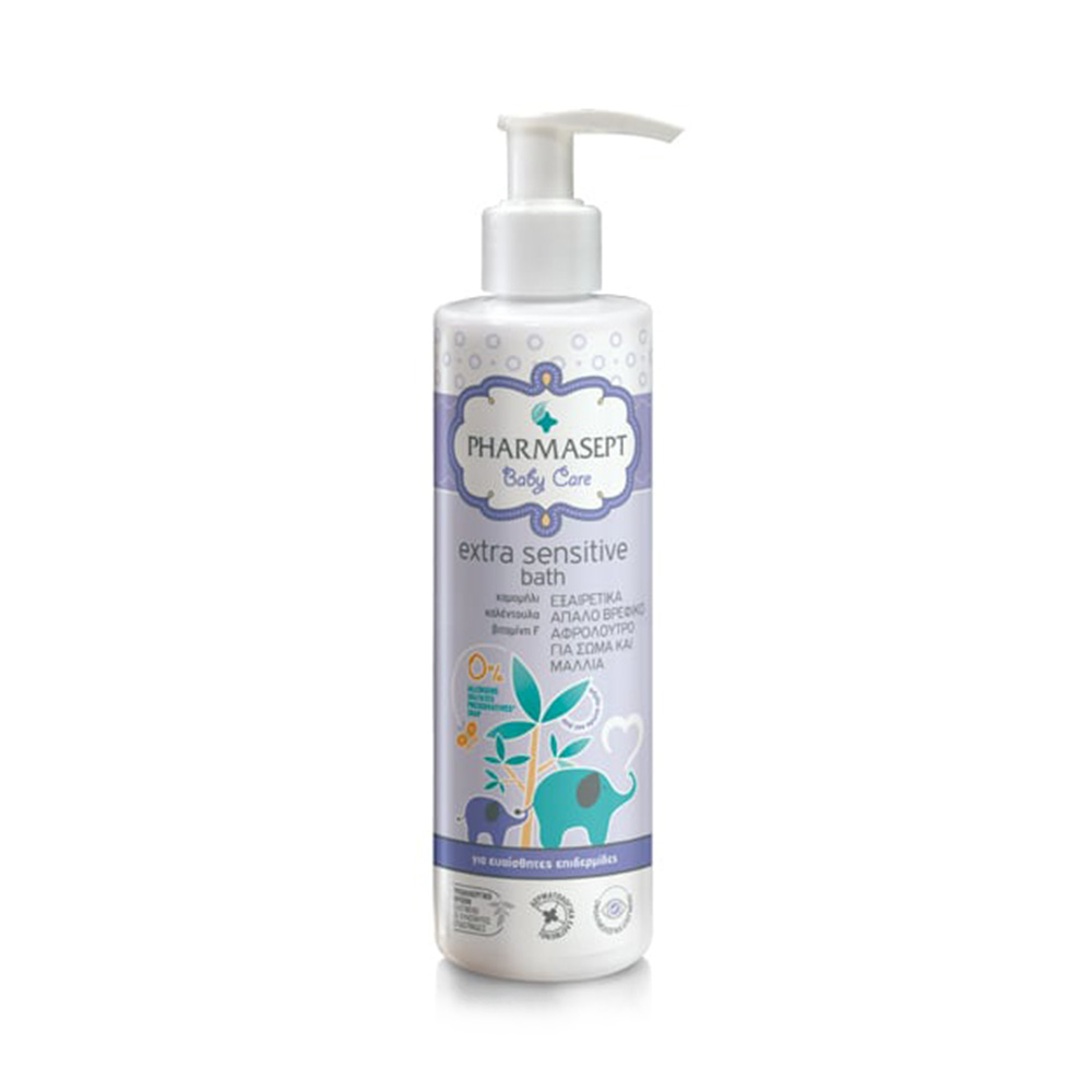 Pharmasept Baby Care Extra Sensitive Bath Απαλό Βρεφικό Αφρόλουτρο για Σώμα & Μαλλιά 250ml