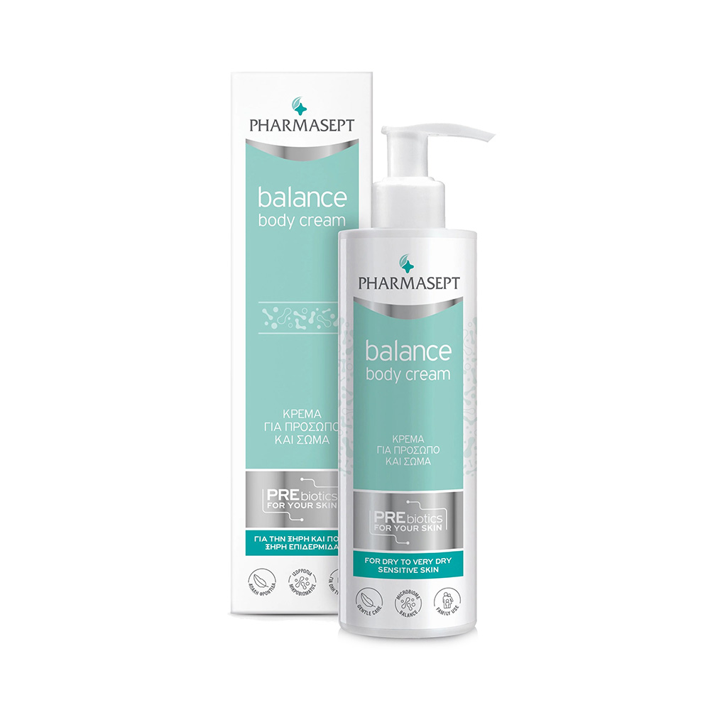 Pharmasept Balance Body Cream Κρέμα Προσώπου – Σώματος για Ξηρή και Ευαίσθητη Επιδερμίδα 250ml