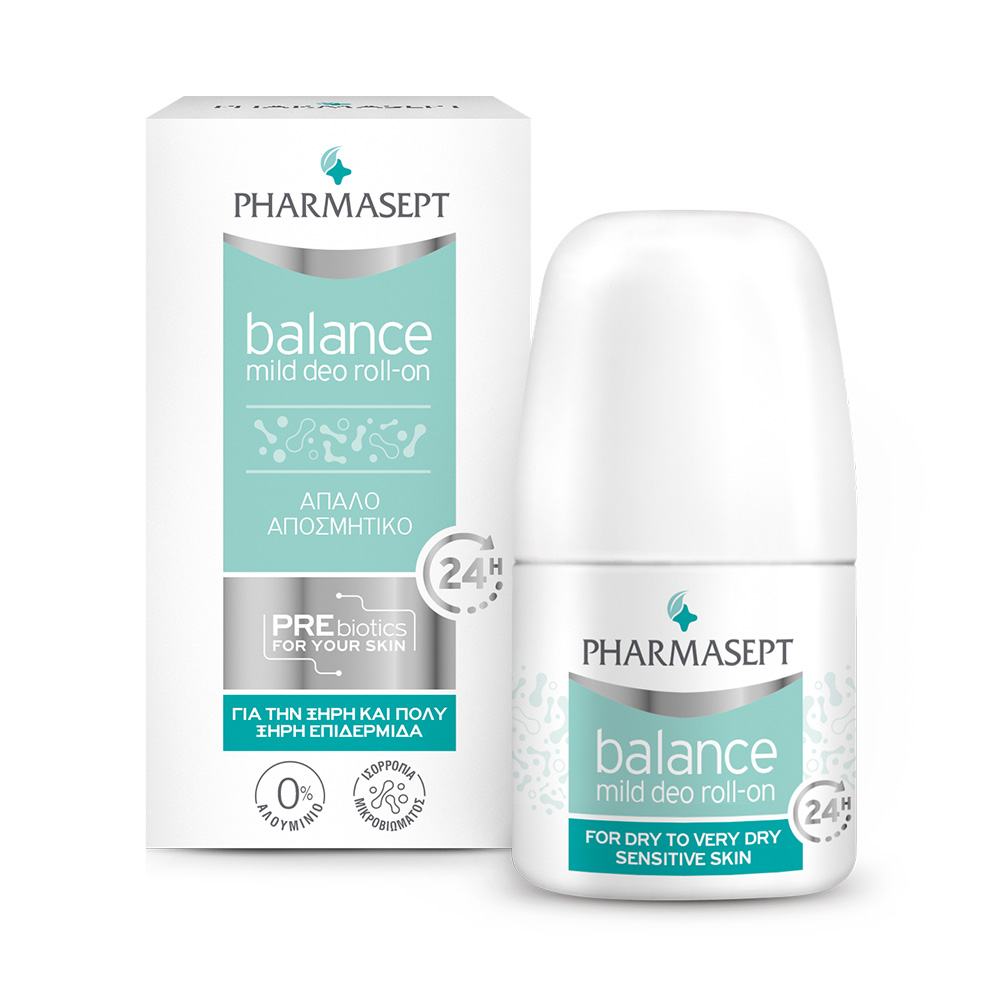 Pharmasept Balance Mild Deo Roll-On Απαλό Αποσμητικό για Ξηρή και Ευαίσθητη Επιδερμίδα 50ml