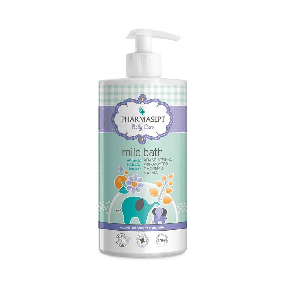 Pharmasept Tol Velvet Baby Mild Bath Βρεφικό Αφρόλουτρο για Σώµα & Μαλλιά 1lt