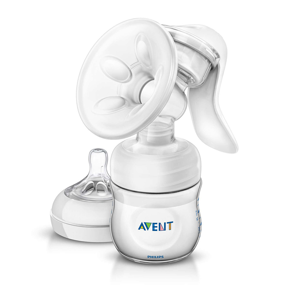 Philips Avent SCF430/20 Χειροκίνητο Θήλαστρο με Μαξιλαράκι Μασάζ και Μπιμπερό