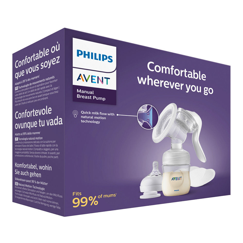 Philips Avent SCF430/20 Χειροκίνητο Θήλαστρο με Μαξιλαράκι Μασάζ και Μπιμπερό