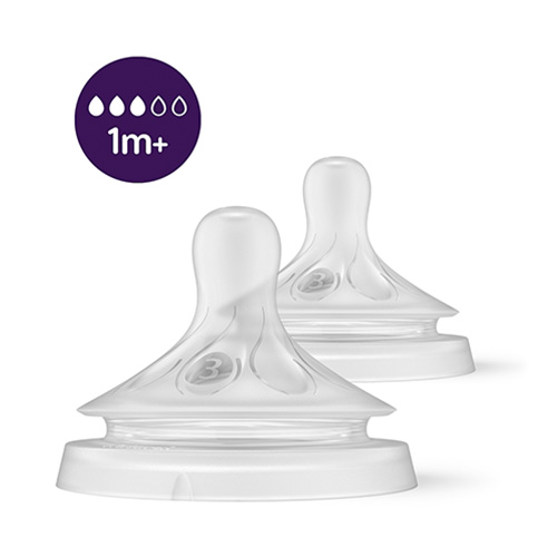 Philips Avent SCY963/02 Natural Response Teat Θηλή Σιλικόνης 1m+ 2τμχ