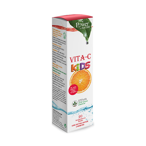 Power Of Nature Vita-C Kids Stevia με Γεύση Ροδάκινο 20 eff. tabs