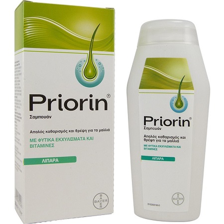 Bayer Priorin Σαμπουάν Κατά της Τριχόπτωσης για Λιπαρά/Αδύναμα Μαλλιά 200ml
