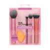 Real Techniques Everyday Essentials Brush Set 4 Βασικά Πινέλα Μακιγιάζ & 1 Σφουγγαράκι για Κάθε Ανάγκη (01786)