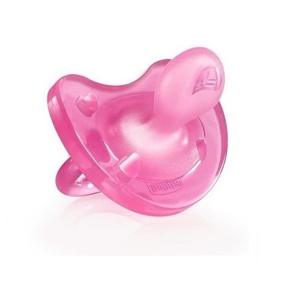 CHICCO Physio Soft Ορθοδοντική Πιπίλα Όλο Σιλικόνη 0-6m (Ροζ), 1τμχ (02711-11)