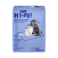 Septona Pet Me Επιδαπέδιες Πάνες για τα Κατοικίδια 90x60cm 15τμχ