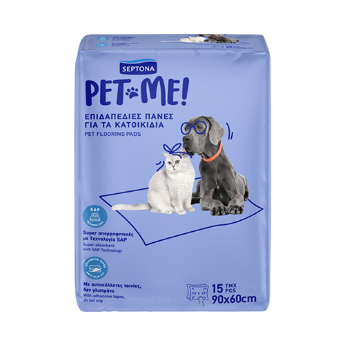 Septona Pet Me Επιδαπέδιες Πάνες για τα Κατοικίδια 90x60cm 15τμχ
