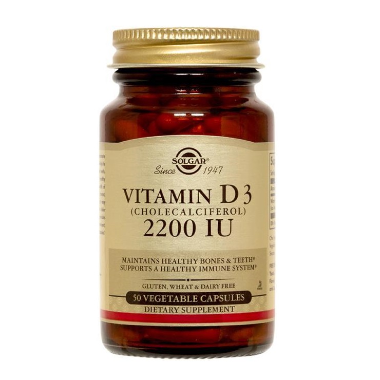 Solgar D3 2200 IU (Cholecalciferol) 50 φυτικές κάψουλες