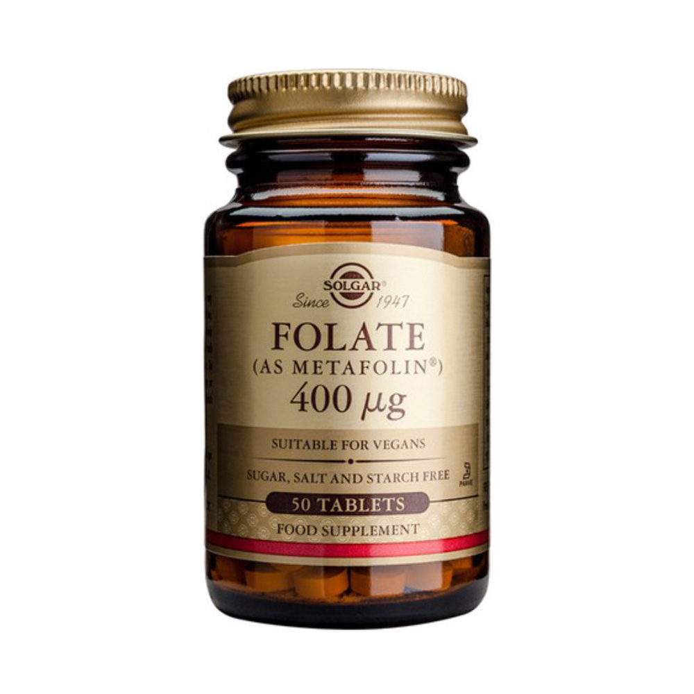 Solgar Folate 400μg (as Metafolin) Συμπλήρωμα Διατροφής με Φολικό Οξύ 50tabs