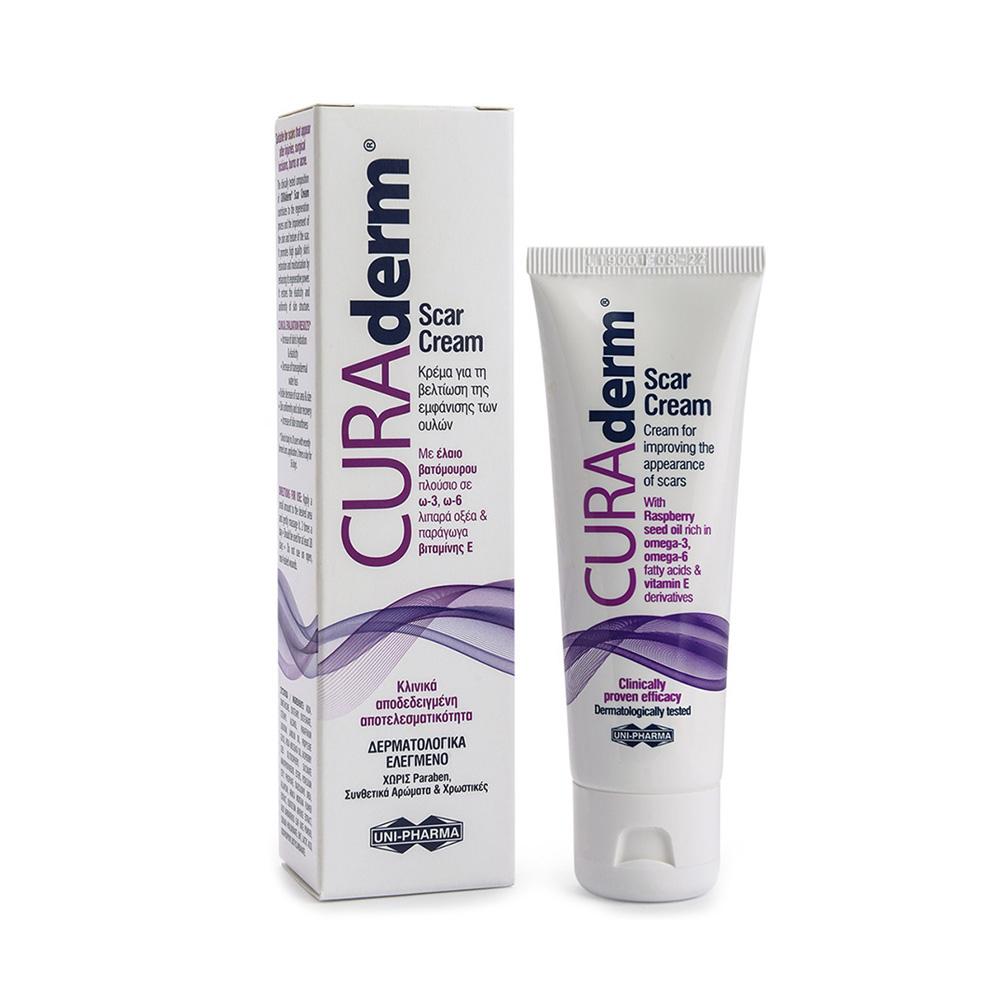 Uni-Pharma CURAderm Scar Cream Κρέμα για Ουλές 50ml