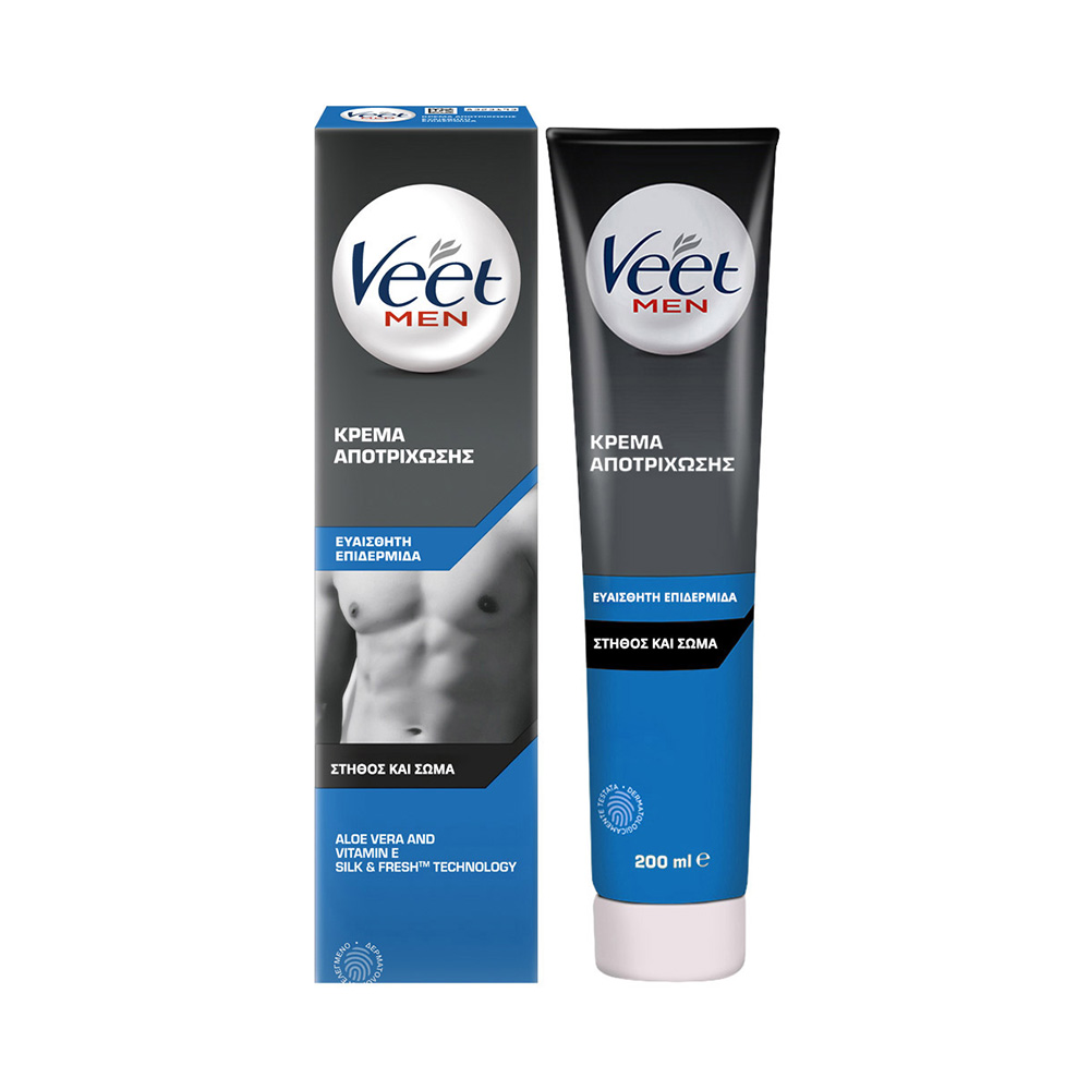 Veet Men Κρέμα Αποτρίχωσης για Άνδρες για Ευαίσθητη Επιδερμίδα 200ml