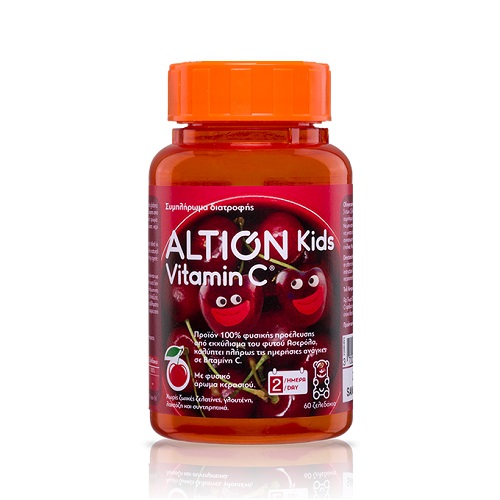 Vian Altion Kids Βιταμίνη C για Παιδιά με γεύση κεράσι, 60 ζελεδάκια