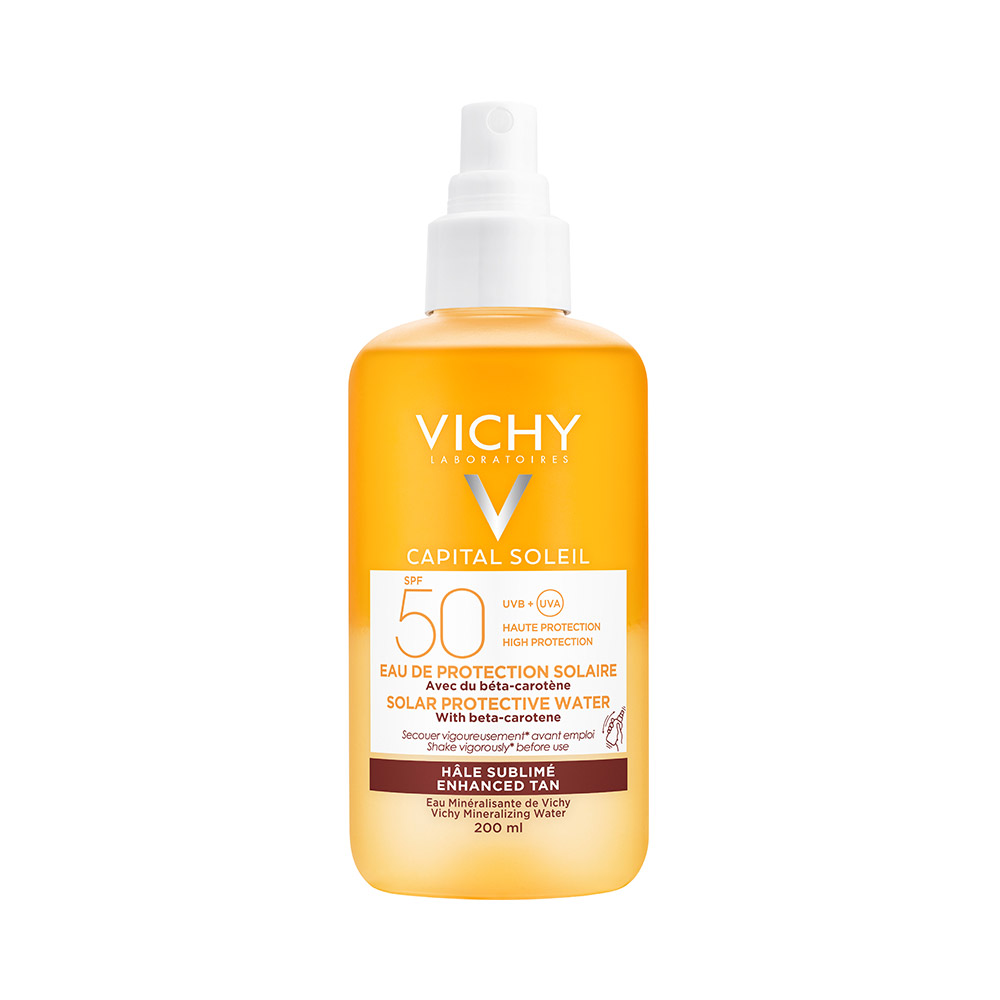 Vichy Capital Soleil Αντηλιακό Νερό Water Spray SPF50 για Λαμπερό Μαύρισμα 200ml