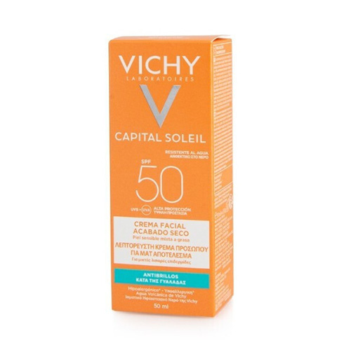 Vichy Capital Soleil SPF50 Αντηλιακή Κρέμα Προσώπου για ΜΑΤ Αποτέλεσμα 50ml