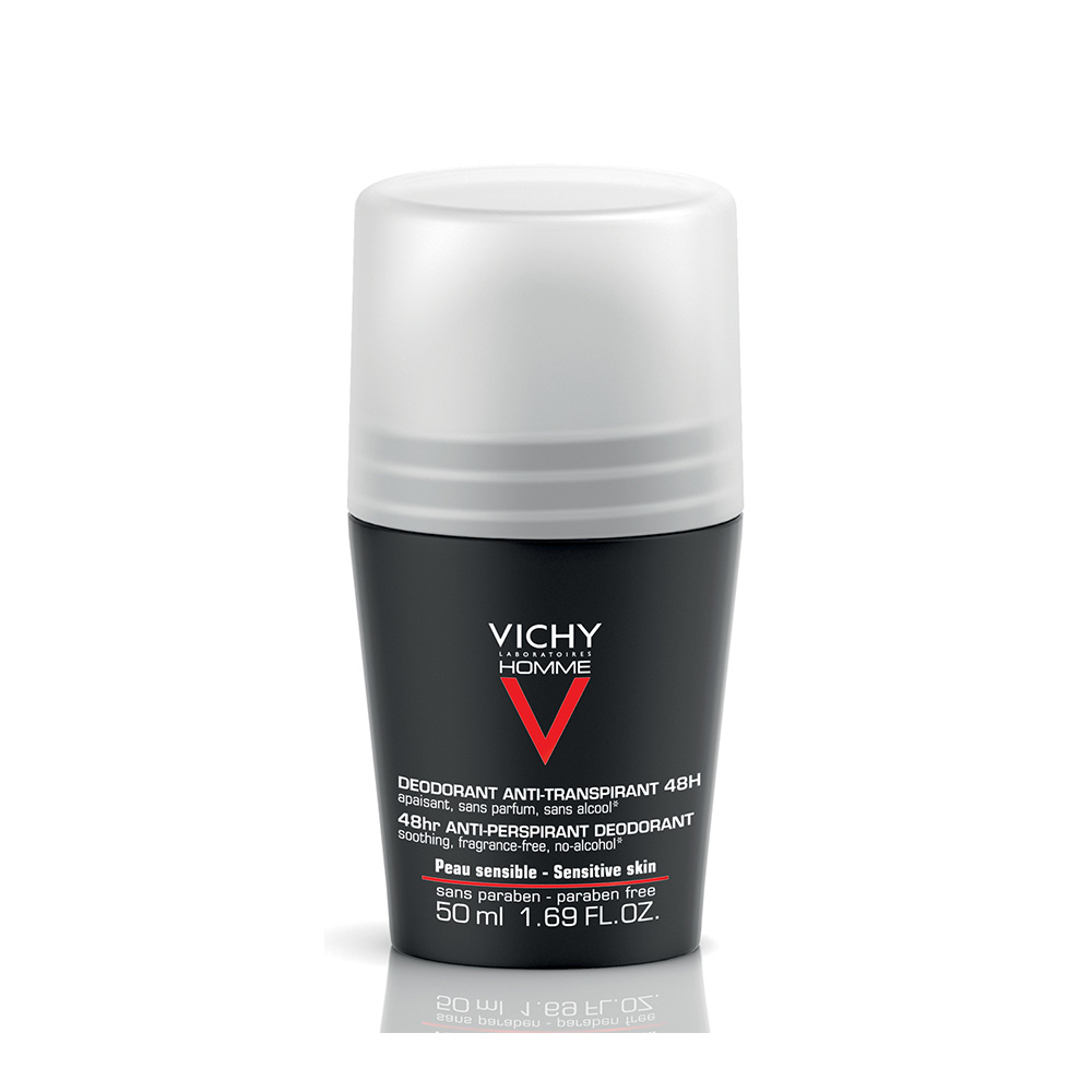 Vichy Deodorant Homme Roll On Ανδρικό Αποσμητικό κατά της Εφίδρωσης 50ml