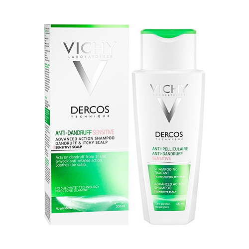 Vichy Dercos Anti Dandruff Sensitive Σαμπουάν για την Ρύθμιση της Ξηροδερμίας & της Πιτυρίδας 200ml