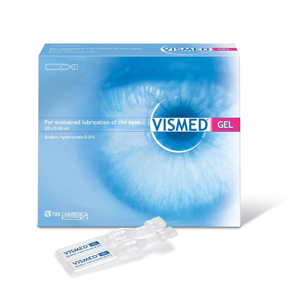 Vismed Gel Λιπαντικό Οφθαλμικό τζελ με Υαλουρονικό 0.30%, 20×0.45ml