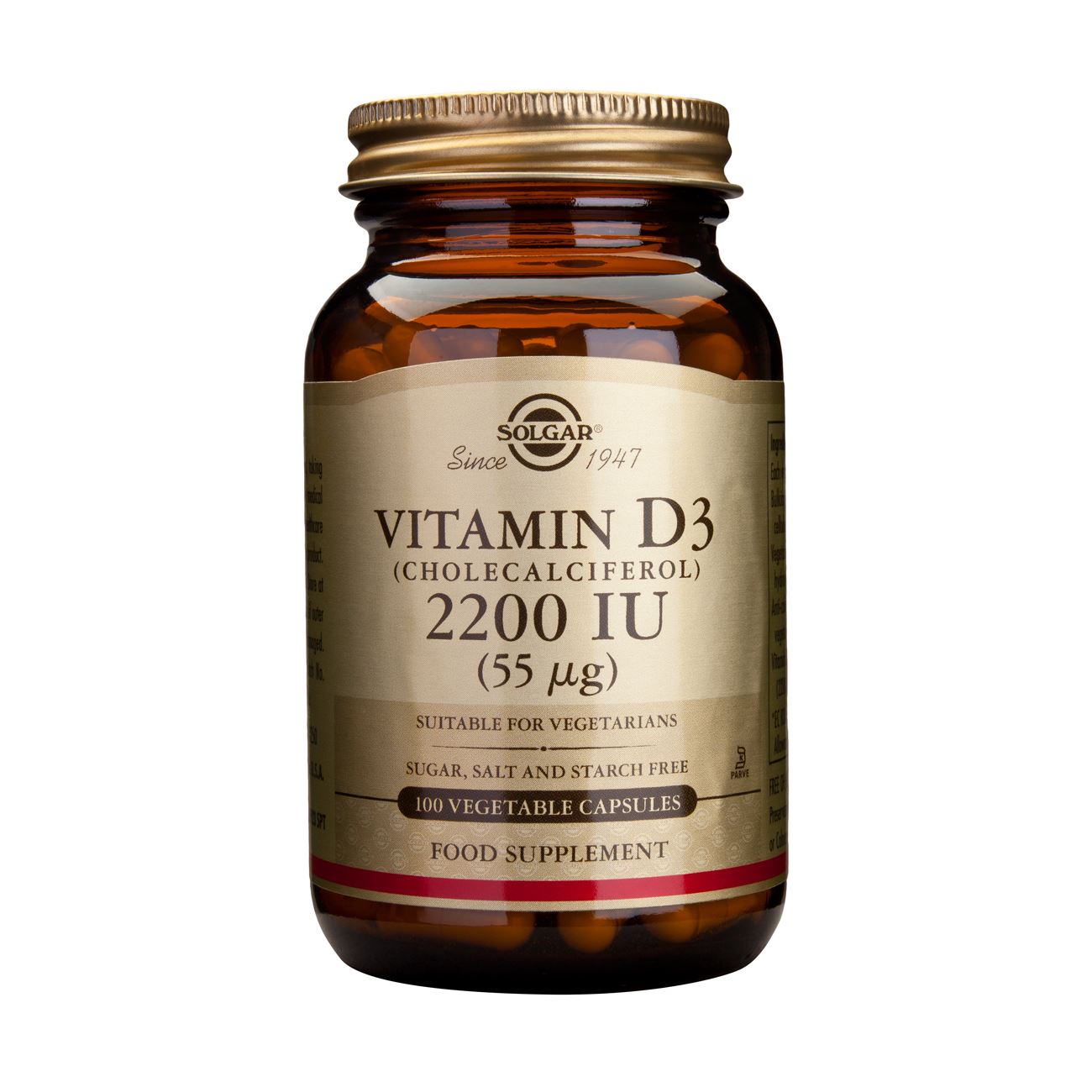 Solgar Vitamin D3 2200 IU (55 µg) 100 φυτικές κάψουλες